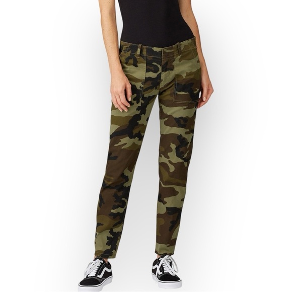 Nili Lotan Jenna Pant in Fall Green Camo 2 - Picture 1 of 12